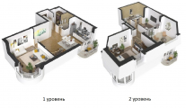 3-комнатная планировка квартиры в доме по адресу Молодежная улица 7