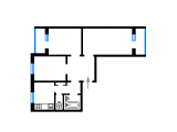3-кімнатне планування квартири в будинку по проєкту 96
