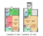 2-комнатная планировка квартиры в доме по адресу Глубочицкая улица 13 (4)