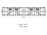 Поэтажная планировка квартир в доме по проекту 1-480-11