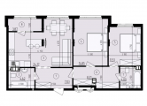 3-комнатная планировка квартиры в доме по адресу Милославская улица 20