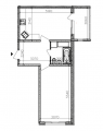 1-кімнатне планування квартири в будинку за адресою Стеценка вулиця 75в