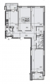 3-кімнатне планування квартири в будинку за адресою Маланюка Євгена вулиця (Сагайдака Степана вулиця) 101 (18-21
