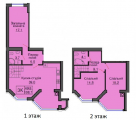 3-комнатная планировка квартиры в доме по адресу Стуса Василия улица 19