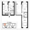 3-комнатная планировка квартиры в доме по адресу Гетьманская улица 57