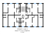 Поэтажная планировка квартир в доме по проекту 1-438-9