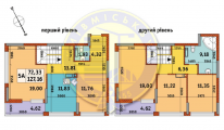 5-комнатная планировка квартиры в доме по адресу Причальная улица 11 (6)