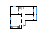 4-комнатная планировка квартиры в доме по проекту 87-2