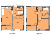 3-комнатная планировка квартиры в доме по адресу Воздухофлотский проспект 56 (2)