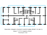 Поэтажная планировка квартир в доме по проекту 1-КГ-480-11