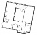 2-комнатная планировка квартиры в доме по адресу Днепровская набережная дом 6