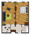 2-кімнатне планування квартири в будинку за адресою Харківське шосе №210