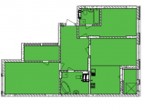 3-кімнатне планування квартири в будинку за адресою Богданівська вулиця 7г