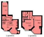 3-комнатная планировка квартиры в доме по адресу Молодежная улица 3