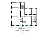 Поверхове планування квартир в будинку по проєкту 1-406-7