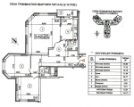 3-комнатная планировка квартиры в доме по адресу Глушкова академика проспект 6 (9)