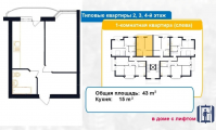 1-комнатная планировка квартиры в доме по адресу Валовня Карпа улица 12/1