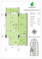 1-комнатная планировка квартиры в доме по адресу Магистральная улица №33