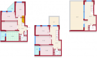 6-кімнатне планування квартири в будинку за адресою Січових Стрільців вулиця (Артема вулиця) 59