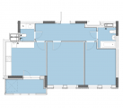 2-комнатная планировка квартиры в доме по адресу Победы проспект 67 (12)
