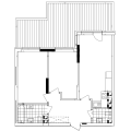 2-комнатная планировка квартиры в доме по адресу Правды проспект 13.2