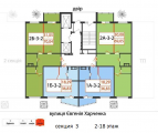 Поэтажная планировка квартир в доме по адресу Харченко Евгения улица (Ленина улица) 55