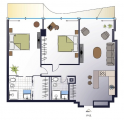 2-комнатная планировка квартиры в доме по адресу Мечникова улица 11а (3)