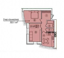 2-комнатная планировка квартиры в доме по адресу Богуна Ивана улица 1
