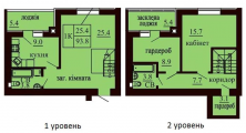 1-кімнатне планування квартири в будинку за адресою Толстого Льва вулиця 80