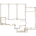 3-комнатная планировка квартиры в доме по адресу Правды проспект 41а