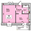 1-комнатная планировка квартиры в доме по адресу Прожекторный переулок дом 2
