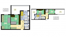 2-комнатная планировка квартиры в доме по адресу Набережная улица 6г (2)