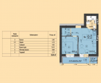 1-комнатная планировка квартиры в доме по адресу Вильямса академика улица 8а