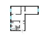 3-кімнатне планування квартири в будинку по проєкту 1-480