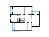 4-комнатная планировка квартиры в доме по проекту Т-22