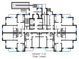 Поэтажная планировка квартир в доме по проекту Т-25