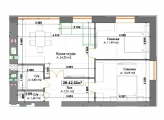 2-комнатная планировка квартиры в доме по адресу Мечникова улица 11