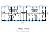Поэтажная планировка квартир в доме по проекту 1-438-3