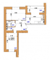 2-комнатная планировка квартиры в доме по адресу Бакинская улица 1а