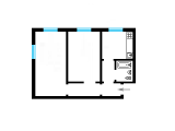 2-комнатная планировка квартиры в доме по проекту 1-511-3