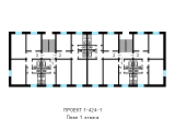 Поэтажная планировка квартир в доме по проекту 1-424-1