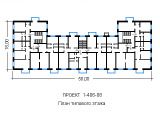 Поверхове планування квартир в будинку по проєкту 1-406-08