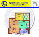 1-комнатная планировка квартиры в доме по адресу Данченко Сергея улица 34