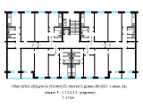 Поэтажная планировка квартир в доме по проекту 1-464А-54