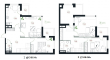 4-комнатная планировка квартиры в доме по адресу Свободы улица 1 (8)