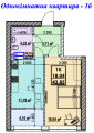 1-комнатная планировка квартиры в доме по адресу Малоземельная улица 75г