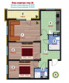 3-комнатная планировка квартиры в доме по адресу Лысогорский спуск 26а