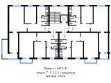Поверхове планування квартир в будинку по проєкту 1-447С-47
