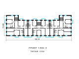Поэтажная планировка квартир в доме по проекту 1-406-4