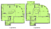5-комнатная планировка квартиры в доме по адресу Вышгородская улица дом 26